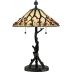 Quoizel Whispering Wood Table Lamp - Stained Glass Whispering Wood Table Lamp