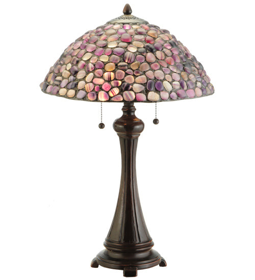 Meyda Tiffany Agata Purple Table Lamp