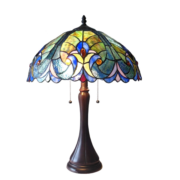 Chloe Amor Green Victorian Table Lamp