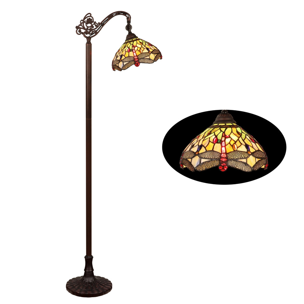 Dragonflies: Chloe Anisoptera Purity Reading Floor Lamp