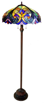 Chloe Blue Iris Victorian Floor Lamp