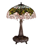 Meyda Tiffany Cabbage Rose Table Lamp - Stained Glass Cabbage Rose Table Lamp