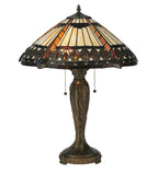 Meyda Tiffany Cleopatra Table Lamp - Stained Glass Cleopatra Table Lamp Turned On