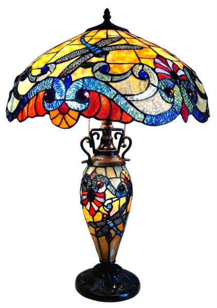 Dragonflies: Chloe Dragonfly Double-Lit Table Lamp