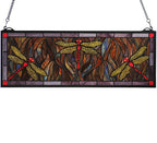 Meyda Tiffany Dragonfly Stained Glass Window - Stained Glass Dragonfly Stained Glass Window With Lighting