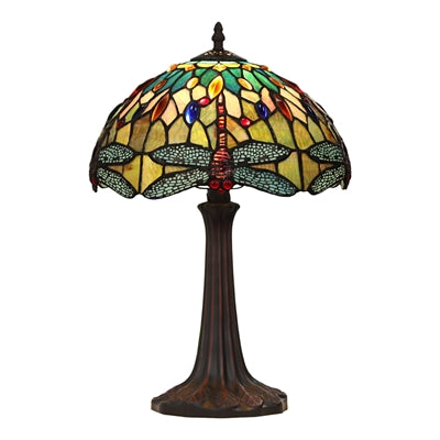 Chloe Empress One-Light Green Dragonfly Table Lamp