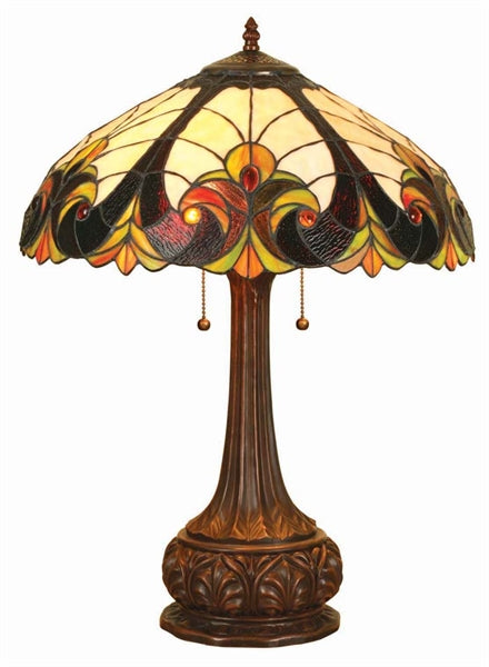 Chloe Golden Iris Victorian Table Lamp