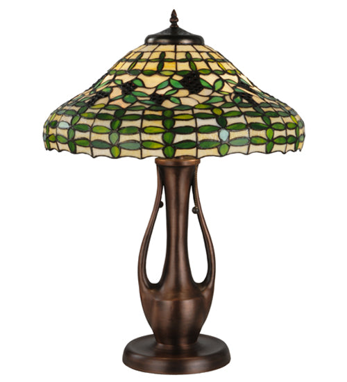 Meyda Tiffany Guirnalda Table Lamp - Stained Glass Guirnalda Table Lamp Turned On