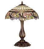 Meyda Tiffany Handel Grapevine 19" Table Lamp - Stained Glass Handel Grapevine 19" Table Lamp Turned On