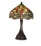 Meyda Tiffany Hanging Head Dragonfly 18" Accent Lamp - Stained Glass Hanging Head Dragonfly 18" Accent Lamp Turned On