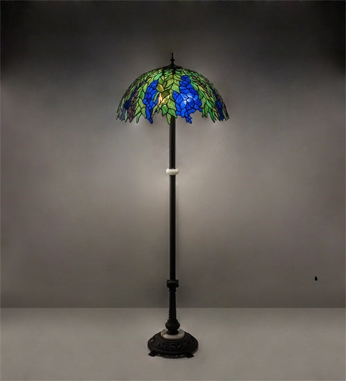 Meyda Tiffany Honey Locust Floor Lamp - Stained Glass Honey Locust Floor Lamp Room Setting