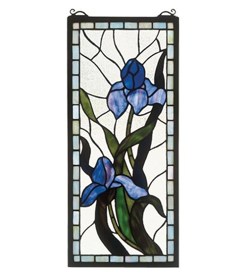 Meyda Tiffany Iris Stained Glass Window