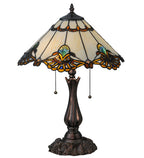 Meyda Tiffany Jewel Carousel Table Lamp - Stained Glass Jewel Carousel Table Lamp Turned On
