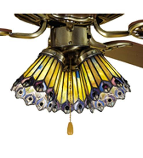 Meyda Tiffany Jeweled Peacock Fanlite Shade