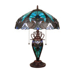 Chloe Liaison Emerald Double Lit Table Lamp