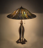 Meyda Tiffany Lotus Leaf 30" Table Lamp - Stained Glass Lotus Leaf 30" Table Lamp Room Setting