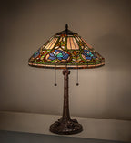 Meyda Tiffany Floral Table Lamp - Stained Glass Floral Table Lamp Room setting