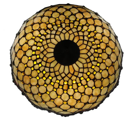 Meyda Tiffany Jeweled Katherine Pendant Lamp - Stained Glass Jeweled Katherine Pendant Lamp Bottom View