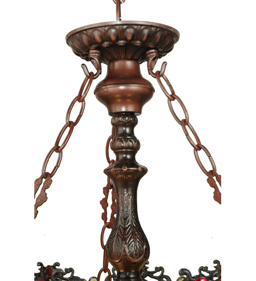 Meyda Tiffany Jeweled Katherine Pendant Lamp - Stained Glass Jeweled Katherine Pendant Lamp Base