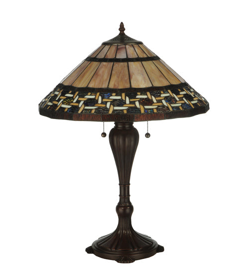 Meyda Tiffany Ilona Table Lamp - Stained Glass Ilona Table Lamp Turned Off