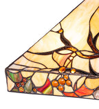 Meyda Tiffany Woodland Berries Table Lamp - Stained Glass Woodland Berries Table Lamp Shade Closeup