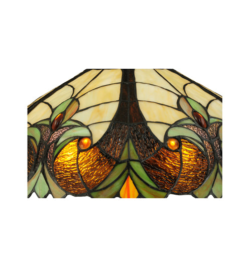 Meyda Tiffany Sebastian Table Lamp - Stained Glass Sebastian Table Lamp Shade Closeup