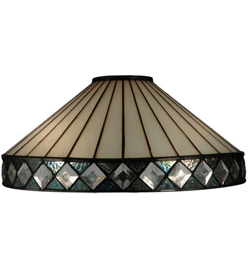 Meyda Tiffany Diamond Ring Table Lamp - Stained Glass Diamond Ring Table Lamp Shade