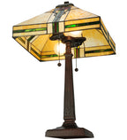 Meyda Tiffany Poppy Table Lamp - Stained Glass Poppy Table Lamp Bulb View