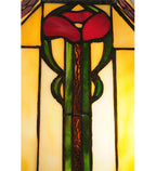 Meyda Tiffany Poppy Table Lamp - Stained Glass Poppy Table Lamp Shade Closeup