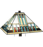 Meyda Tiffany Prairie Peaks Table Lamp - Stained Glass Prairie Peaks Table Lamp Shade