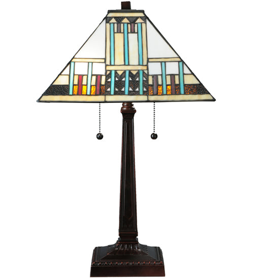 Meyda Tiffany Prairie Peaks Table Lamp - Stained Glass Prairie Peaks Table Lamp