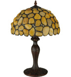 Meyda Tiffany Agata Table Lamp - Stained Glass Agata Table Lamp Turned Off