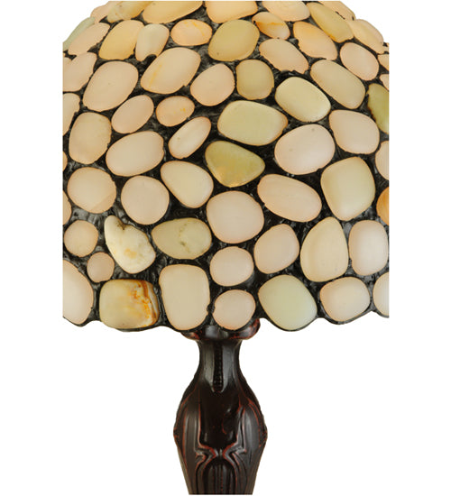 Meyda Tiffany Agata Opal Table Lamp - Stained Glass Agata Opal Table Lamp Shade Closeup
