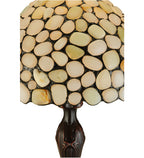 Meyda Tiffany Agata Opal Table Lamp - Stained Glass Agata Opal Table Lamp Shade Closeup