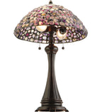 Meyda Tiffany Agata Purple Table Lamp - Stained Glass Agata Purple Table Lamp Upwards