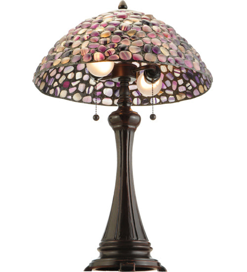 Meyda Tiffany Agata Purple Table Lamp - Stained Glass Agata Purple Table Lamp Upwards