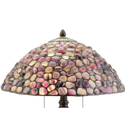 Meyda Tiffany Agata Purple Table Lamp - Stained Glass Agata Purple Table Lamp Shade