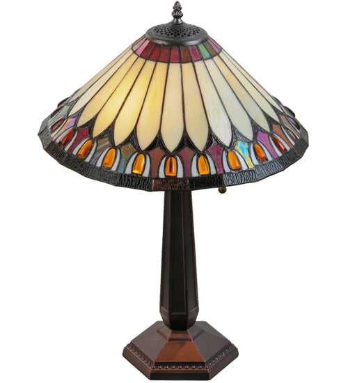 Meyda Tiffany Tuscaloosa Table Lamp - Stained Glass Tuscaloosa Table Lamp Top View