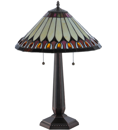 Meyda Tiffany Tuscaloosa Table Lamp - Stained Glass Tuscaloosa Table Lamp Turned Off