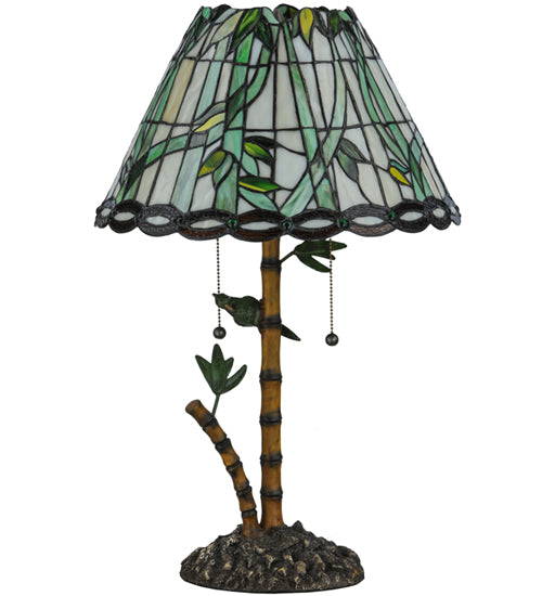 Meyda Tiffany Loro Paraiso Table Lamp - Stained Glass Loro Paraiso Table Lamp Turned Off