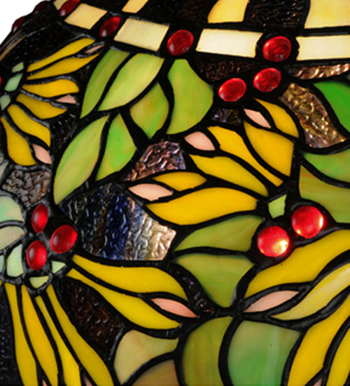 Meyda Tiffany Diente de Leon Table Lamp - Stained Glass Diente de Leon Table Lamp Shade Closeup