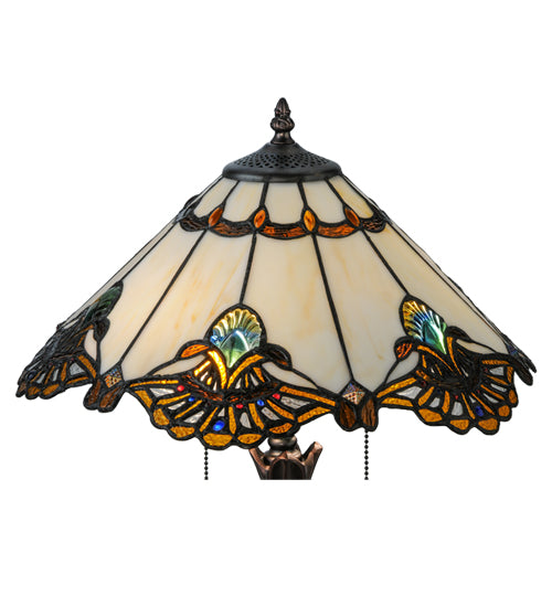 Meyda Tiffany Jewel Carousel Table Lamp - Stained Glass Jewel Carousel Table Lamp Shade