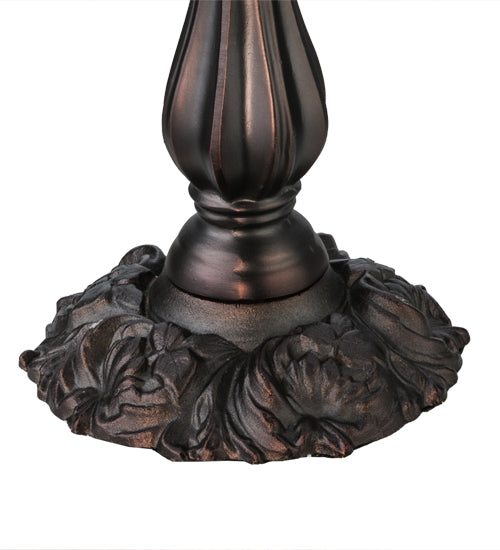 Meyda Tiffany Jewel Carousel Table Lamp - Stained Glass Jewel Carousel Table Lamp Base Closeup