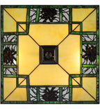Meyda Tiffany Pinecone Ridge Flush Mount Ceiling Lamp - Stained Glass Pinecone Ridge Flush Mount Ceiling Lamp Bottom View