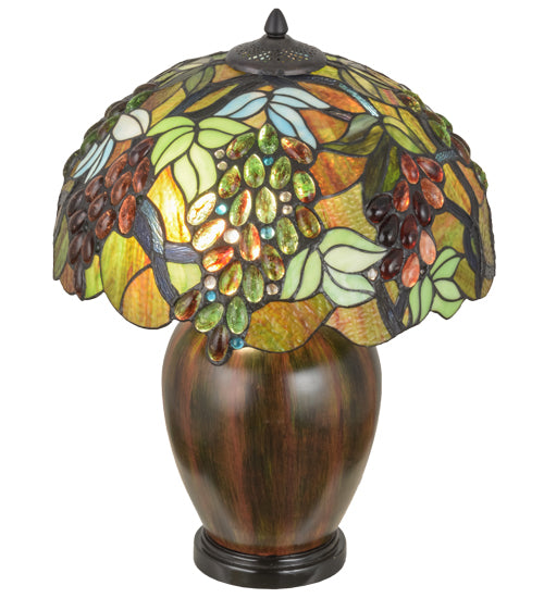 Meyda Tiffany Vinifera Table Lamp - Stained Glass Vinifera Table Lamp Downwards View