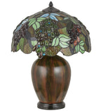 Meyda Tiffany Vinifera Table Lamp - Stained Glass Vinifera Table Lamp Turned Off