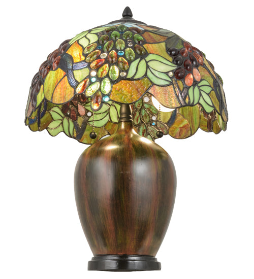 Meyda Tiffany Vinifera Table Lamp - Stained Glass Vinifera Table Lamp Upwards View