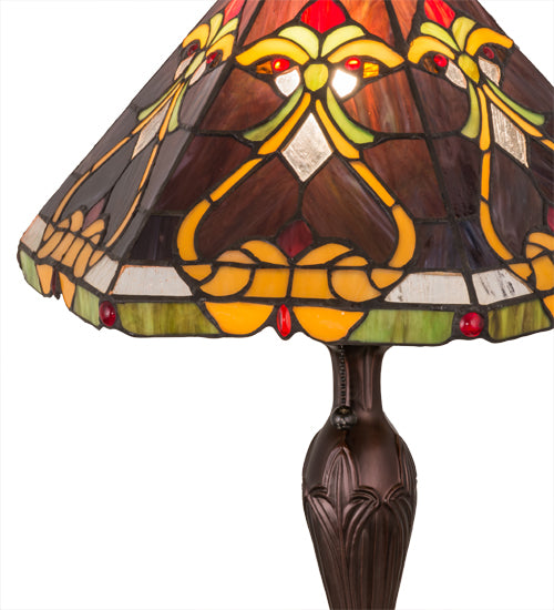 Meyda Tiffany Middleton Table Lamp - Stained Glass Middleton Table Lamp Shade Closeup