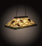 Meyda Tiffany Pinecone Mission Oblong Pendant - Stained Glass Pinecone Mission Oblong Pendant Room Setting