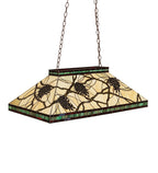 Meyda Tiffany Pinecone Mission Oblong Pendant - Stained Glass Pinecone Mission Oblong Pendant Turned Off